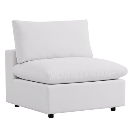 Commix 5-Piece Outdoor Patio Sectional Sofa in White