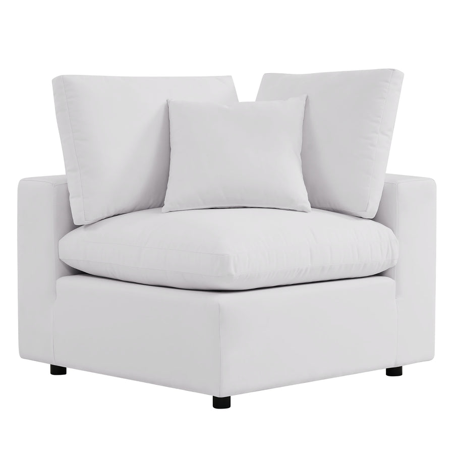 Linden 5-Piece Outdoor Patio Sectional Sofa in White