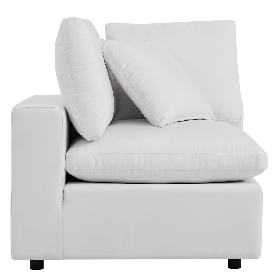 Linden 5-Piece Outdoor Patio Sectional Sofa in White