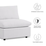 Linden 5-Piece Outdoor Patio Sectional Sofa in White