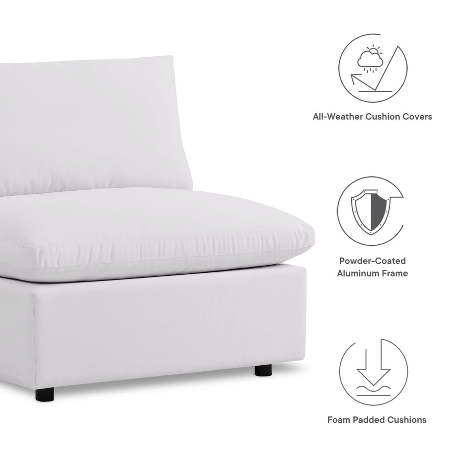 Linden 5-Piece Outdoor Patio Sectional Sofa in White