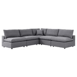 Linden 5-Piece Sunbrella® Outdoor Patio Sectional Sofa in Gray