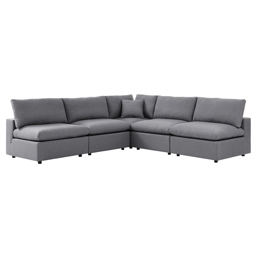 Linden 5-Piece Sunbrella® Outdoor Patio Sectional Sofa in Gray