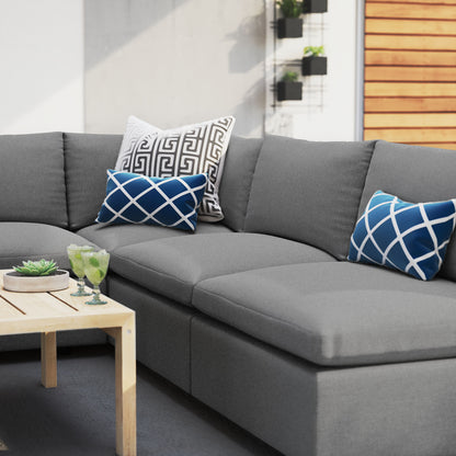 Commix 5-Piece SunbrellaÂ® Outdoor Patio Sectional Sofa by Furniture For America