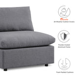Linden 5-Piece Sunbrella® Outdoor Patio Sectional Sofa in Gray