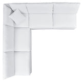 Linden 5-Piece Sunbrella® Outdoor Patio Sectional Sofa in White