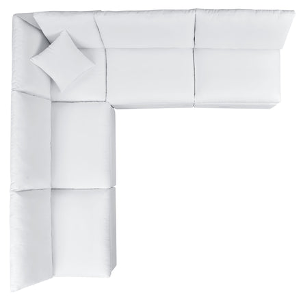 Commix 5-Piece Sunbrella® Outdoor Patio Sectional Sofa in White