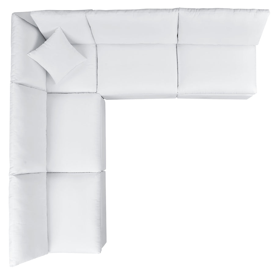 Linden 5-Piece Sunbrella® Outdoor Patio Sectional Sofa in White