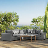 Linden 5-Piece Outdoor Patio Sectional Sofa in Charcoal