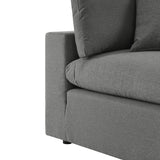 Linden 5-Piece Outdoor Patio Sectional Sofa in Charcoal