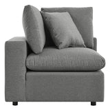 Linden 5-Piece Outdoor Patio Sectional Sofa in Charcoal