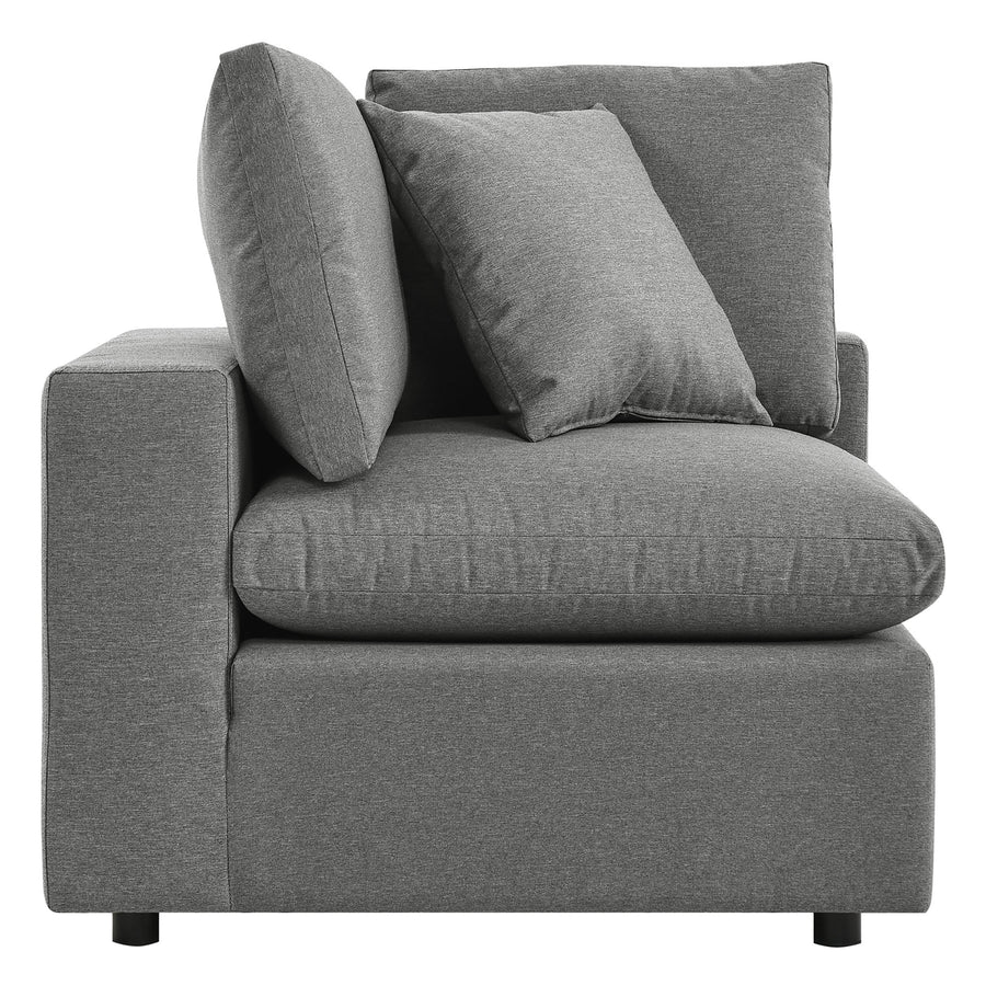 Linden 5-Piece Outdoor Patio Sectional Sofa in Charcoal