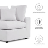 Linden 5-Piece Outdoor Patio Sectional Sofa in White