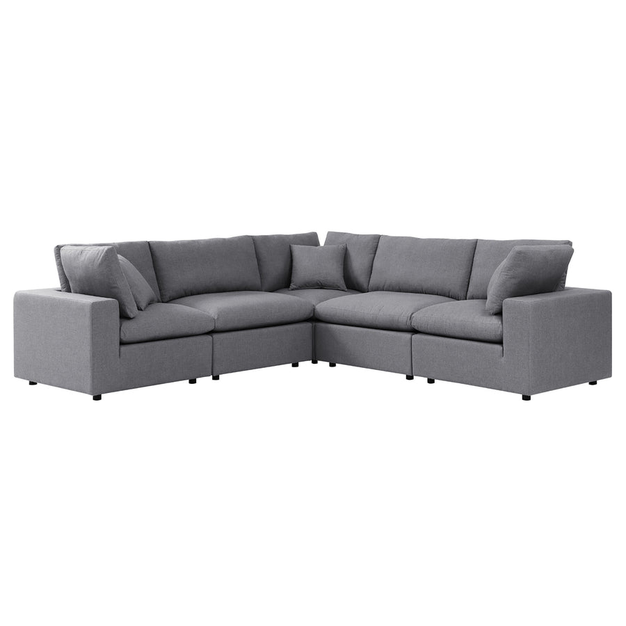 Linden 5-Piece Sunbrella® Outdoor Patio Sectional Sofa in Gray
