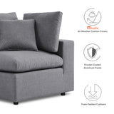 Linden 5-Piece Sunbrella® Outdoor Patio Sectional Sofa in Gray