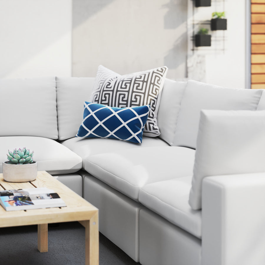 Linden 5-Piece Sunbrella® Outdoor Patio Sectional Sofa in White
