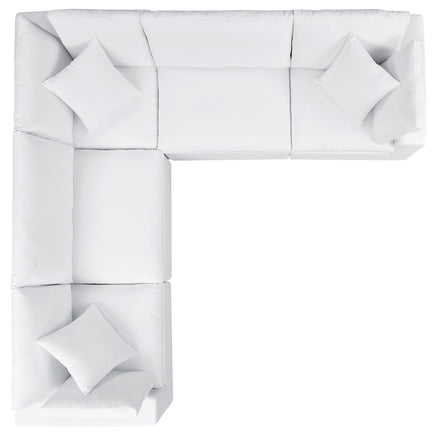 Commix 5-Piece Sunbrella® Outdoor Patio Sectional Sofa in White