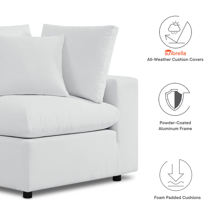 Linden 5-Piece Sunbrella® Outdoor Patio Sectional Sofa in White