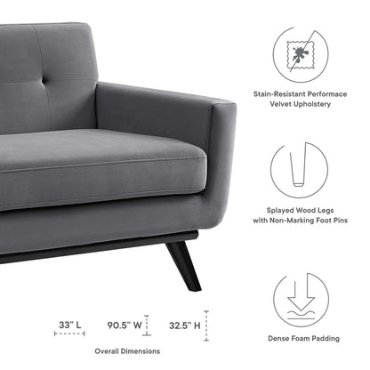 Engage Performance Velvet Sofa by Furniture for America