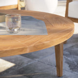 Blake Teak Wood Outdoor Patio Coffee Table in Natural