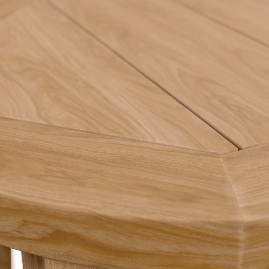 Blake Teak Wood Outdoor Patio Side Table in Natural