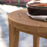 Blake Teak Wood Outdoor Patio Side Table in Natural