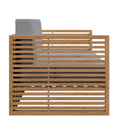 Carlsbad Teak Wood Outdoor Patio Loveseat by Furniture for America