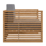 Avery Teak Wood Outdoor Patio Armchair in Natural Gray