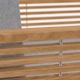 Avery Teak Wood Outdoor Patio Armchair in Natural Gray