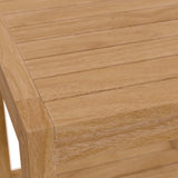 Avery Teak Wood Outdoor Patio Side Table in Natural