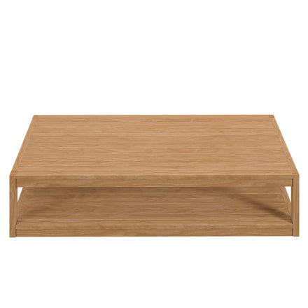 Carlsbad Teak Wood Outdoor Patio Coffee Table in Natural