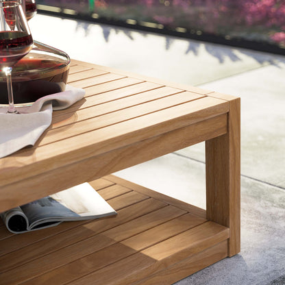Carlsbad Teak Wood Outdoor Patio Coffee Table by Furniture For America