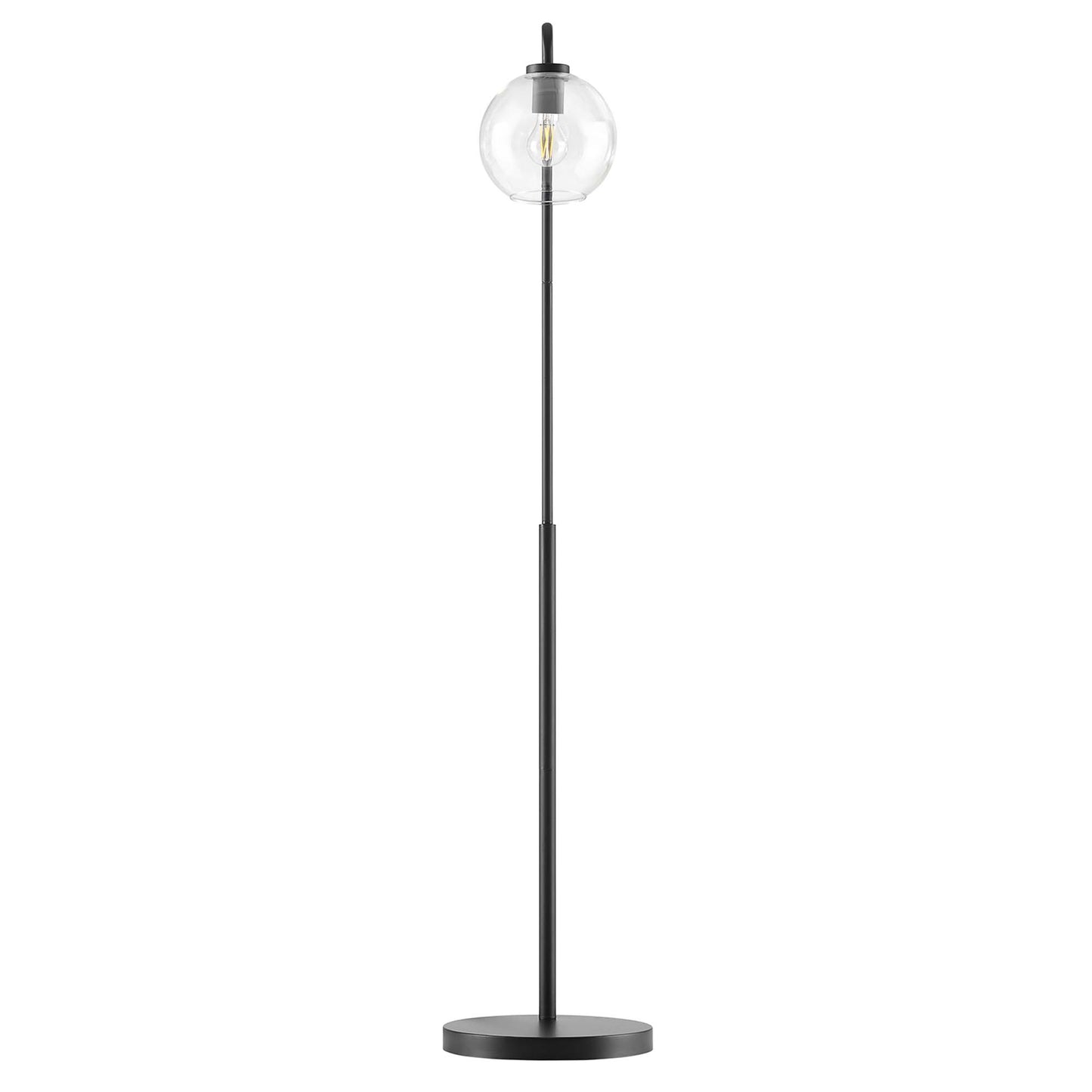 Silo Glass Globe Glass and Metal Floor Lamp by Furniture for America