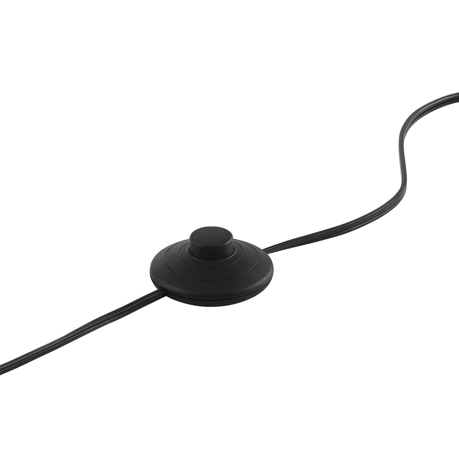 Dalkey Glass Globe Glass and Metal Floor Lamp in Black