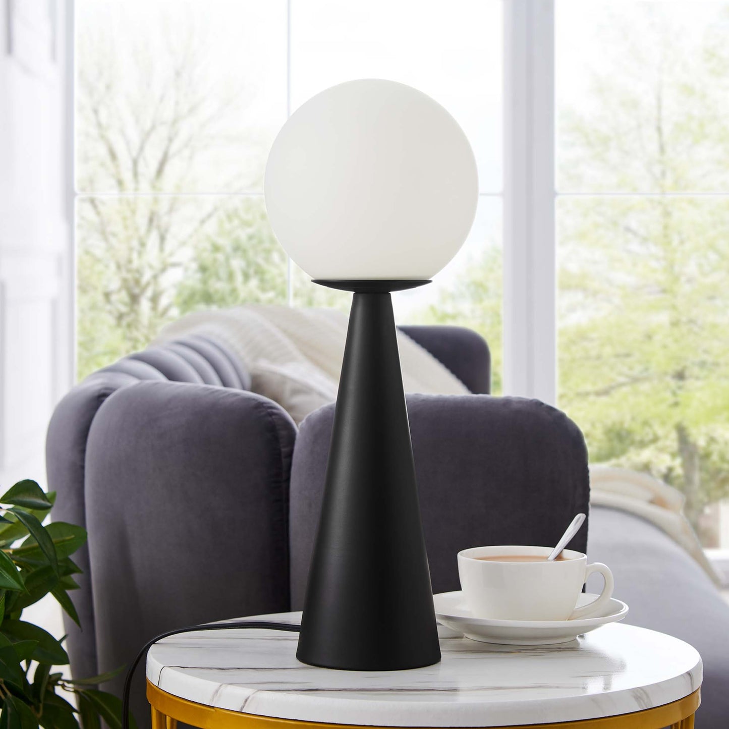 Apex Glass Globe Glass Table Lamp by Furniture For America