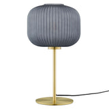 Adare Glass Sphere Glass and Metal Table Lamp in Black Satin Brass