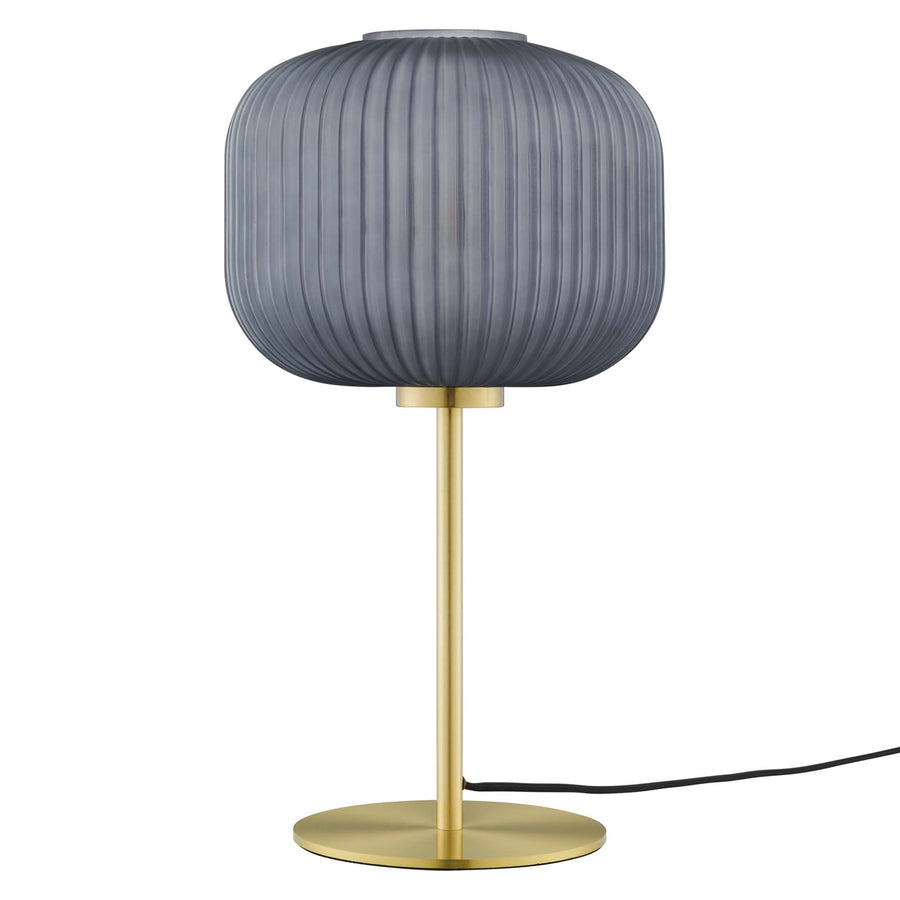 Adare Glass Sphere Glass and Metal Table Lamp in Black Satin Brass