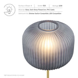 Adare Glass Sphere Glass and Metal Table Lamp in Black Satin Brass