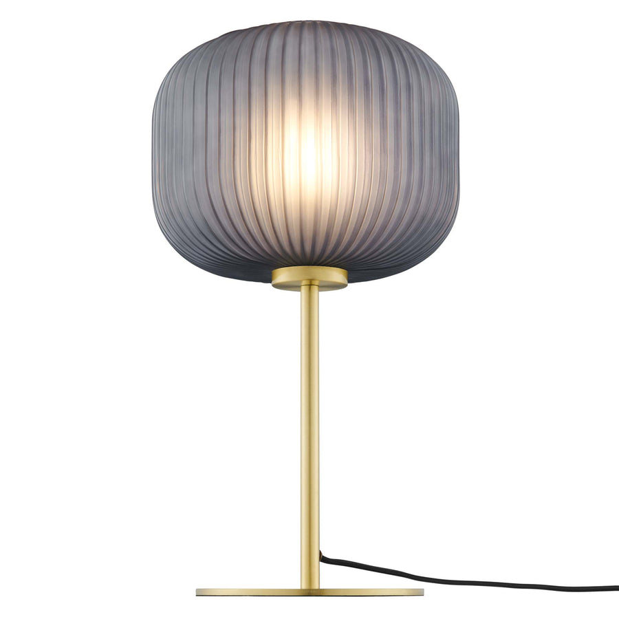 Adare Glass Sphere Glass and Metal Table Lamp in Black Satin Brass
