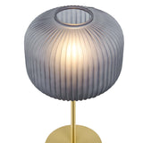 Adare Glass Sphere Glass and Metal Table Lamp in Black Satin Brass