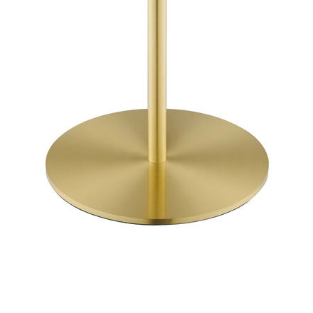 Reprise Glass Sphere Glass and Metal Table Lamp in White Satin Brass