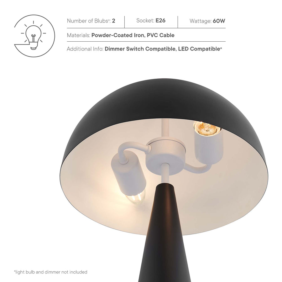 Cashel Metal Table Lamp in Black