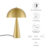 Cashel Metal Table Lamp in Satin Brass