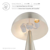 Cashel Metal Table Lamp in Satin Nickel