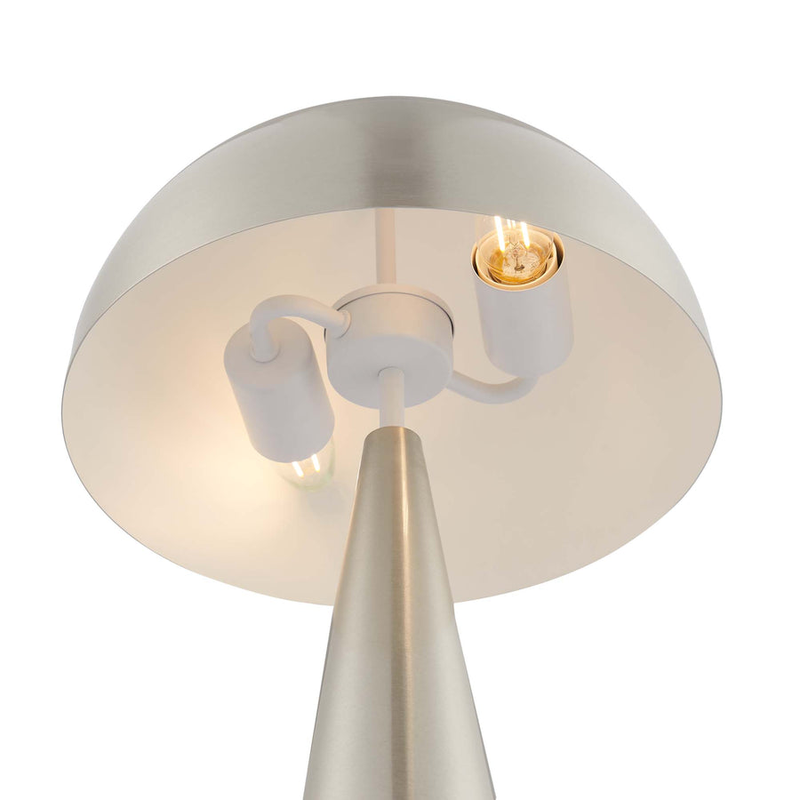 Cashel Metal Table Lamp in Satin Nickel