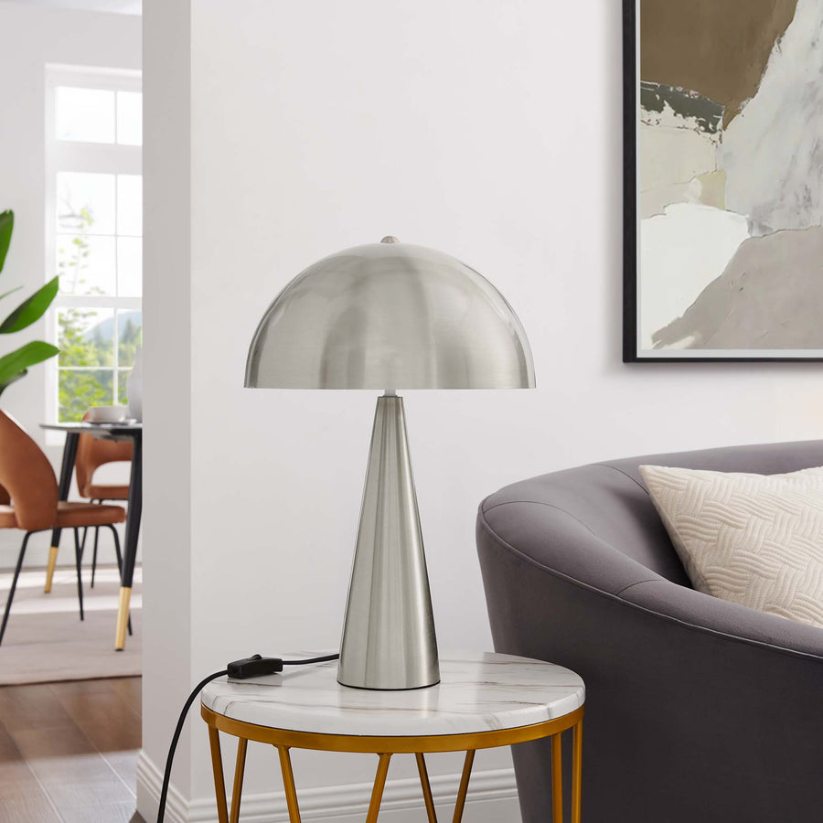 Cashel Metal Table Lamp in Satin Nickel
