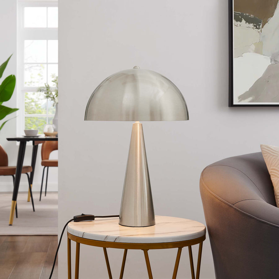 Cashel Metal Table Lamp in Satin Nickel