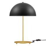 Jonquil Metal Table Lamp in Black Satin Brass