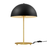 Jonquil Metal Table Lamp in Black Satin Brass