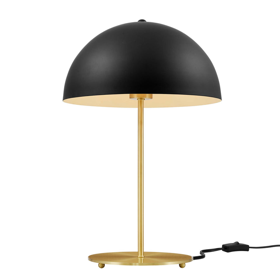 Jonquil Metal Table Lamp in Black Satin Brass
